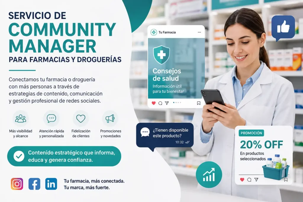 Gestión de redes sociales para Farmacias